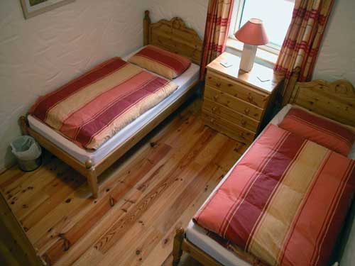 Bedroom 2 has two seperate beds